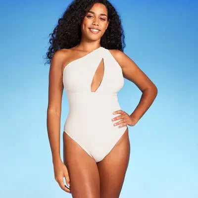 Shade & Shore Women's Plunge Asymmetrical One Piece Swimsuit One Shoulder Shade & ShoreBullseye Deals