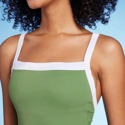 Shade & Shore Women's Square Neck One Piece Swimsuit Wide Binding Swimwear Shade & ShoreBullseye Deals