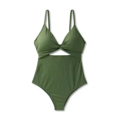 Shade & Shore Women's Twist-Front Cut-Out One-Piece Swimsuit Shade & ShoreBullseye Deals