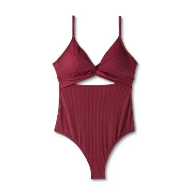 Shade & Shore Women's Twist-Front Cut-Out One-Piece Swimsuit Shade & ShoreBullseye Deals