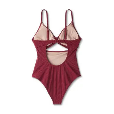 Shade & Shore Women's Twist-Front Cut-Out One-Piece Swimsuit Shade & ShoreBullseye Deals