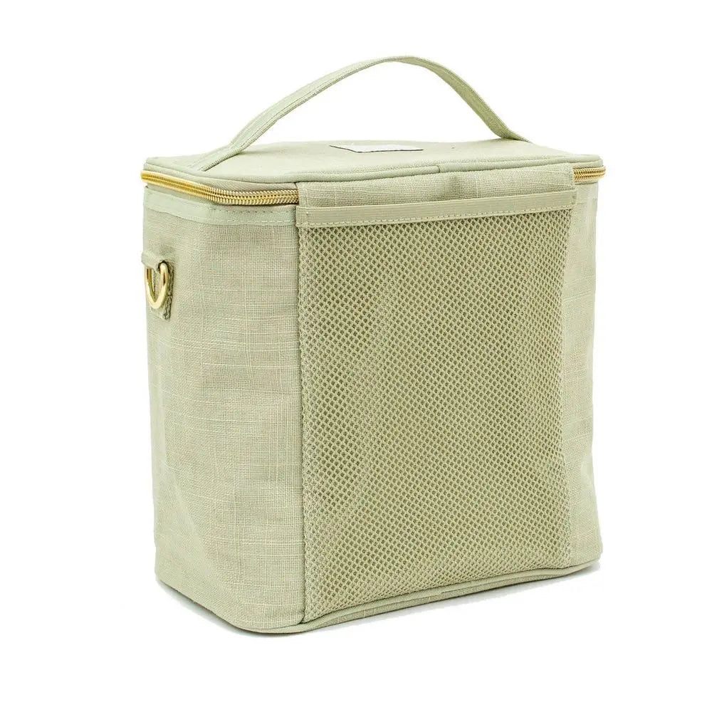 SoYoung Lunch Bag Linen Messenger Removable Insulated Insert SoYoungBullseye Deals