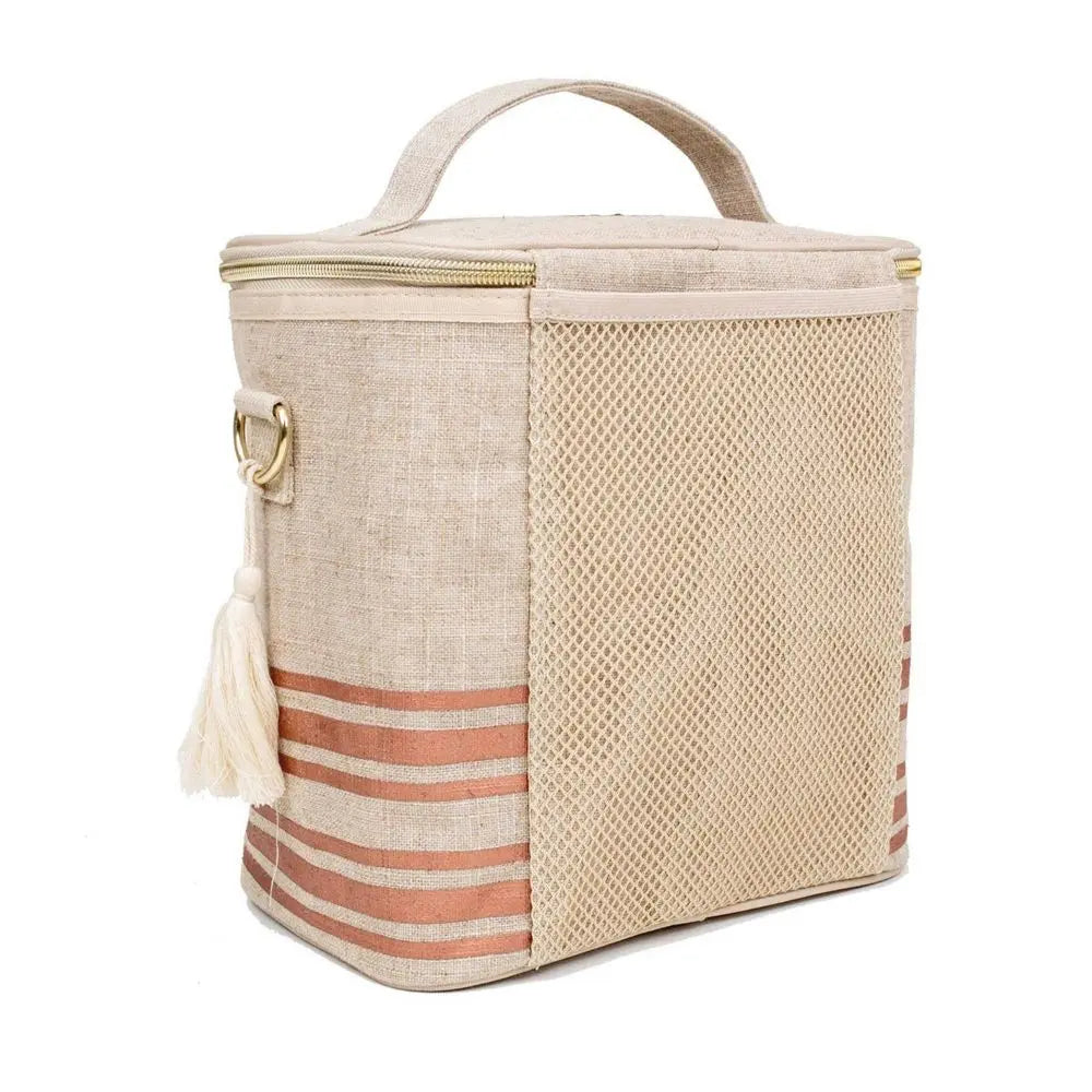 SoYoung Lunch Bag Linen Messenger Removable Insulated Insert SoYoungBullseye Deals