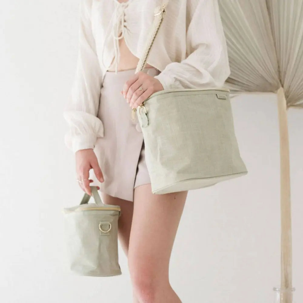 SoYoung Lunch Bag Linen Messenger Removable Insulated Insert SoYoungBullseye Deals