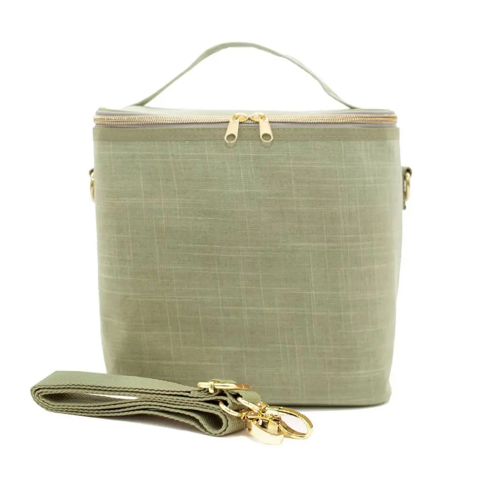 SoYoung Lunch Bag Linen Messenger Removable Insulated Insert SoYoungBullseye Deals