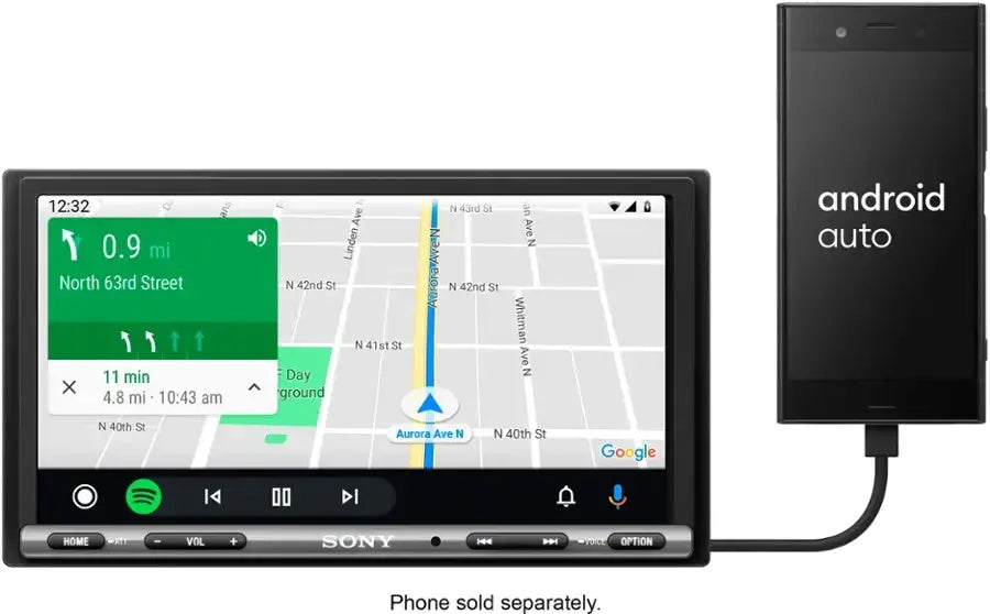 Sony 6.95" Android Auto and Apple CarPlay Bluetooth Digitial Media Receiver SonyBullseye Deals