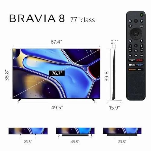 Sony - 77" Class BRAVIA 8 OLED 4K UHD Smart Google TV SonyBullseye Deals