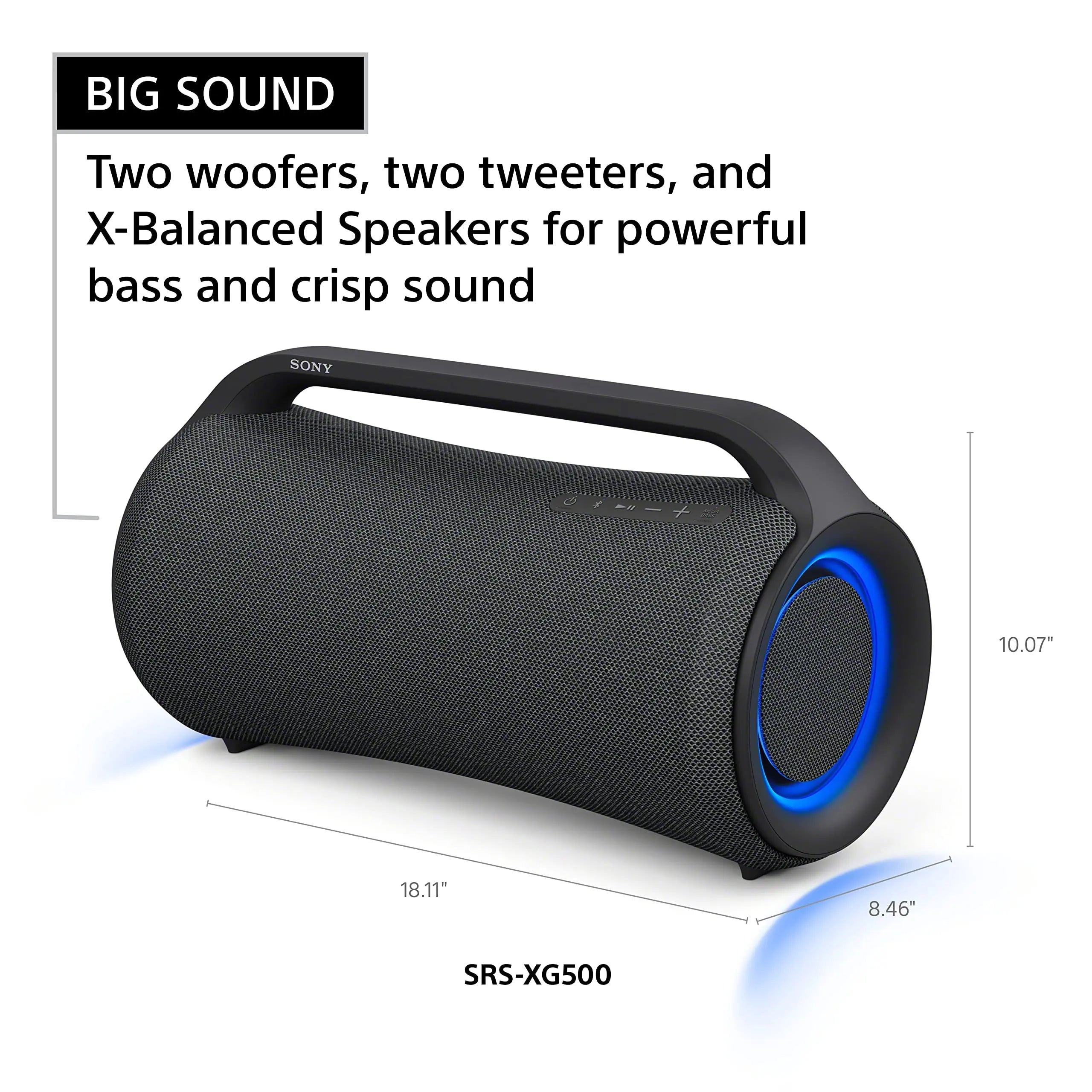 Sony SRS-XG500 X-Series Wireless Portable-Bluetooth Party-Speaker SonyBullseye Deals