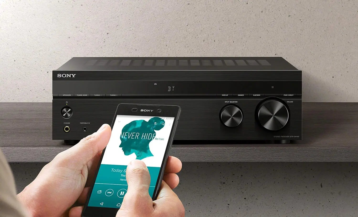Sony Sony STR-DH190 Stereo Receiver with Phono Input and Bluetooth