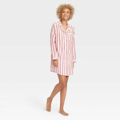 Stars Above Women's Cozy Flannel Plaid Nightgown | Long Sleeve, Brushed Jersey - Secondipity