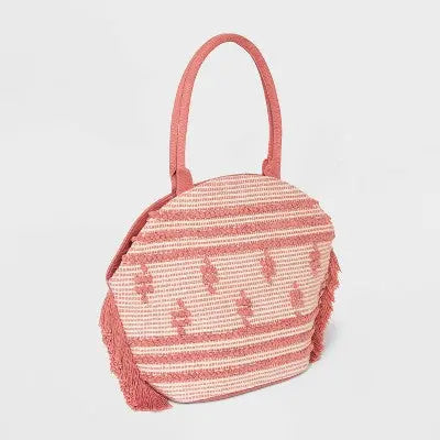 Straw Fringe Tote Handbag - Shade & Shore Shade & Shore