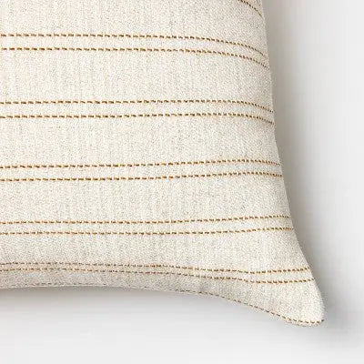Oversized Woven Striped Square Throw Pillow Neutral/Dark Tan - Threshold designed with Studio McGee Threshold designed w/Studio McGeeBullseye Deals