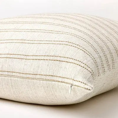 Oversized Woven Striped Square Throw Pillow Neutral/Dark Tan - Threshold designed with Studio McGee Threshold designed w/Studio McGeeBullseye Deals