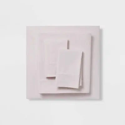 Threshold 300-Thread Count Organic Cotton Solid Sheet Set with Patented Fit ThresholdBullseye Deals