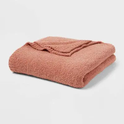 Threshold Cozy Chenille Bed Blanket: Luxurious Knitted Comfort - Secondipity
