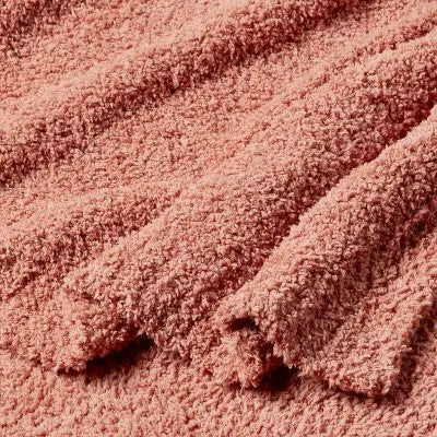 Threshold Cozy Chenille Bed Blanket: Luxurious Knitted Comfort - Secondipity