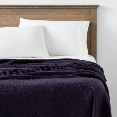 Threshold Faux Mohair Bed Throw with Fringe - 80