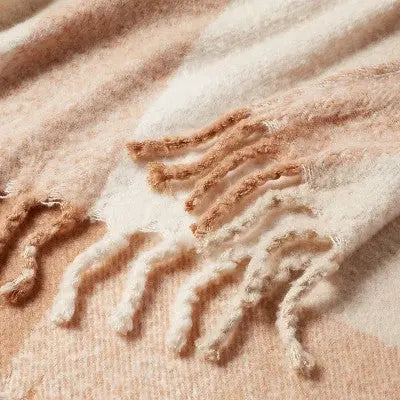Threshold Faux Mohair Bed Throw with Fringe - 80