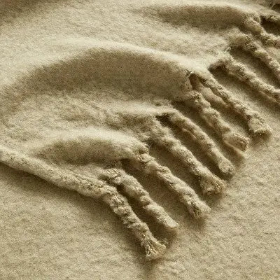 Threshold Faux Mohair Bed Throw with Fringe - 80