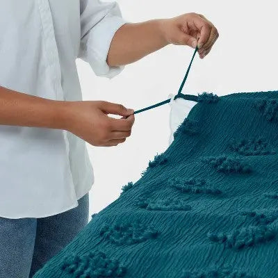 Threshold Tufted Duvet Cover Set Corner Anchoring Ties ThresholdBullseye Deals