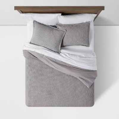 Threshold Washed Waffle Weave Duvet Cover Sham Set 100% Cotton OEKO-TEX Certified - Secondipity