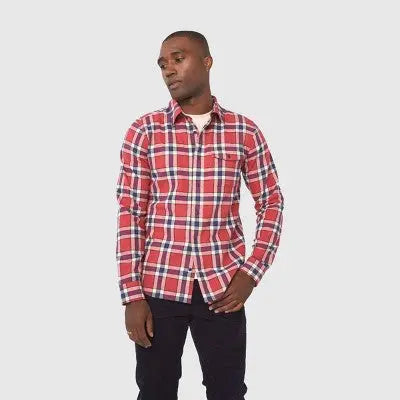 United By Blue Men's Button Up Flannel Shirt Long Sleeve Basic Front Pocket United By BlueBullseye Deals