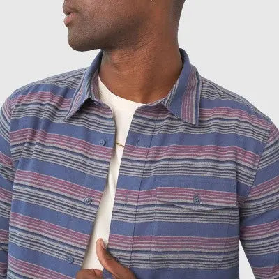 United By Blue Men's Button Up Flannel Shirt Long Sleeve Basic Front Pocket United By BlueBullseye Deals