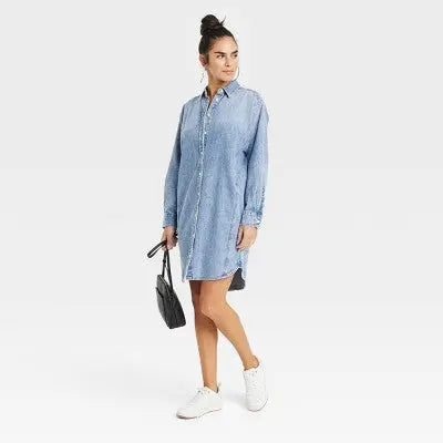 Universal Thread Women's Button Down Casual Mini Shirt Dress Universal ThreadBullseye Deals