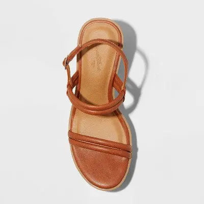 Universal Thread Women's Cork Platform Sandals Mid Chunky Block Heel Universal ThreadBullseye Deals