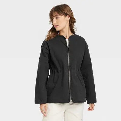 Universal Thread Women's Cotton Twill Jacket with Decorative Quilting - Secondipity