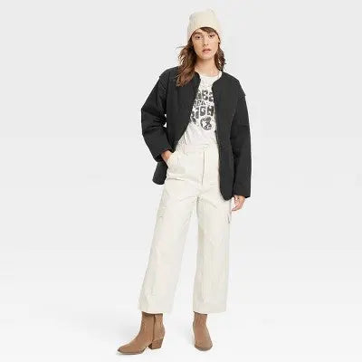 Universal Thread Women's Cotton Twill Jacket with Decorative Quilting - Secondipity