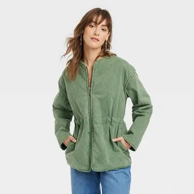 Universal Thread Women's Cotton Twill Jacket with Decorative Quilting - Secondipity