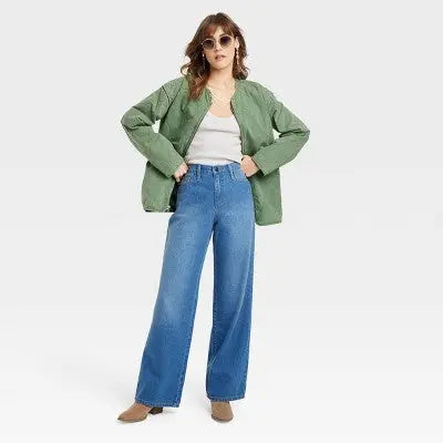 Universal Thread Women's Cotton Twill Jacket with Decorative Quilting - Secondipity