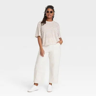 Universal Thread Women's Cropped High-Rise Casual Utility Pants Straight Leg Universal ThreadBullseye Deals