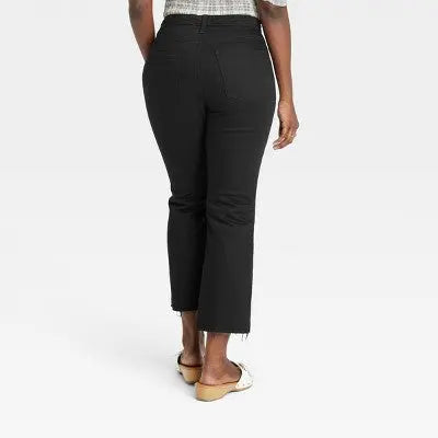 Universal Thread Women's High-Rise Bootcut Cropped Stretchy Jeans Raw Edge Universal ThreadBullseye Deals