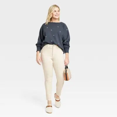 Universal Thread Women's High-Rise Skinny Jeans Cropped Stretchy Slim Universal ThreadBullseye Deals
