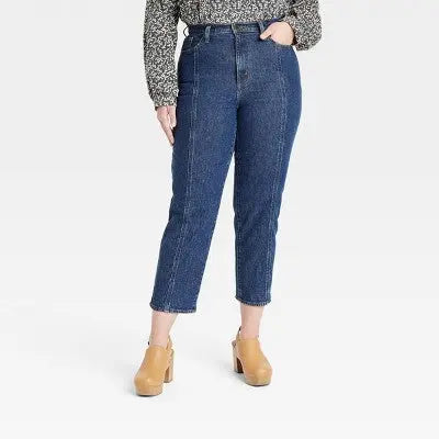 Universal Thread Women's High-Rise Vintage Straight Jeans Stretchy Denim Universal ThreadBullseye Deals