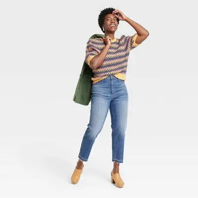 Universal Thread Women's High-Rise Vintage Straight Jeans Stretchy Denim Universal ThreadBullseye Deals