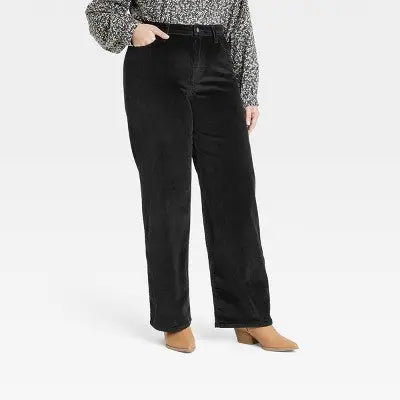 Universal Thread Women's High-Rise Wide Leg Jeans Cropped Corduroy Pants Universal ThreadBullseye Deals