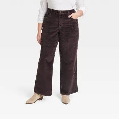Universal Thread Women's High-Rise Wide Leg Jeans Cropped Corduroy Pants Universal ThreadBullseye Deals