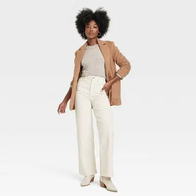 Universal Thread Women's High-Rise Wide Leg Jeans Cropped Corduroy Pants Universal ThreadBullseye Deals