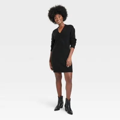 Universal Thread Women's Long Sleeve Tunic Mini Sweater Dress - Secondipity
