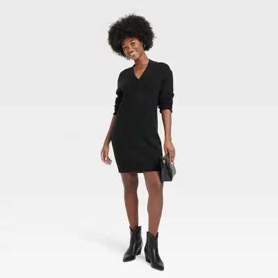 Universal Thread Women's Long Sleeve Tunic Mini Sweater Dress - Secondipity