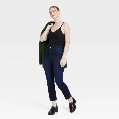 Universal Thread Women's Mid-Rise Bootcut Cropped Jeans Stretchy Raw Edge Universal ThreadBullseye Deals