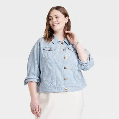 Universal Thread Women's Plus Button Up Denim Jacket Universal ThreadBullseye Deals