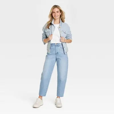 Universal Thread Women's Super-High-Rise Tapered Balloon Jeans Relaxed Stretchy Universal ThreadBullseye Deals