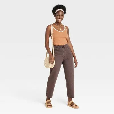 Universal Thread Women's Super-High-Rise Vintage Straight Jeans Ankle Length Universal ThreadBullseye Deals