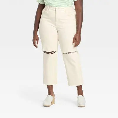 Universal Thread Women's Super-High-Rise Vintage Straight Jeans Ankle Length Universal ThreadBullseye Deals