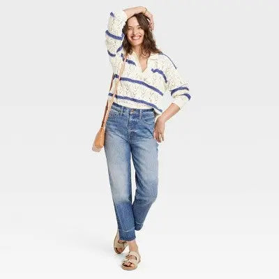 Universal Thread Women's Super-High-Rise Vintage Straight Jeans Ankle Length Universal ThreadBullseye Deals