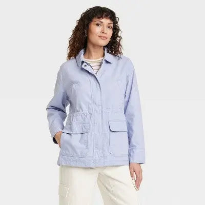 Universal Thread Women's Utility Jacket | Cotton Canvas, Full Zip, Light Purple Universal ThreadBullseye Deals